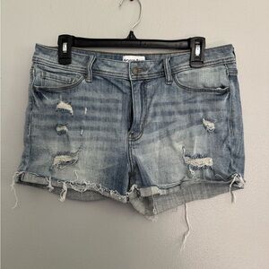 Studio Blue Kadence Mid Rise Distressed Denim Women Shorts size 10